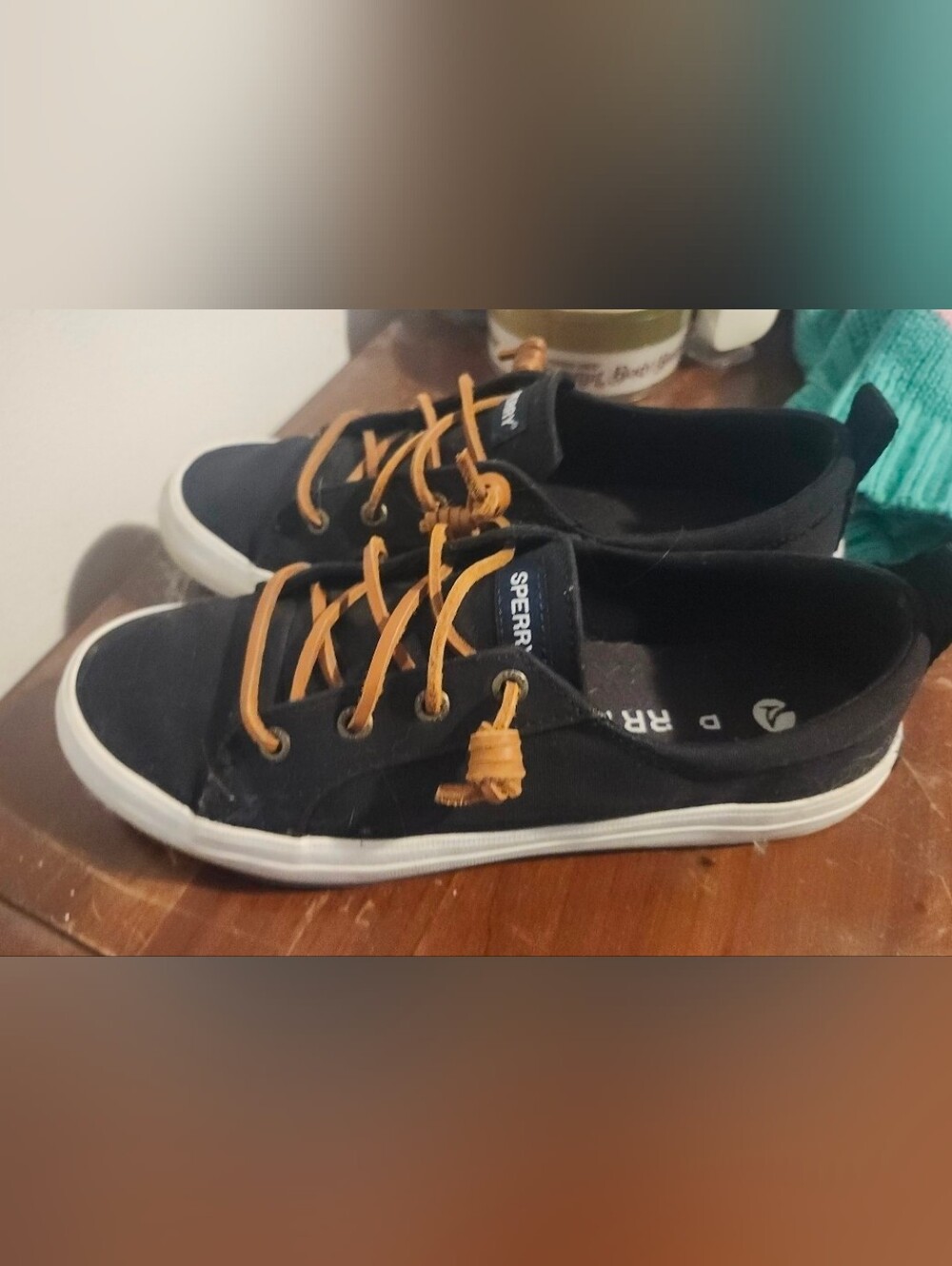 Sperry Pier Wave Sneakers with Brown Laces